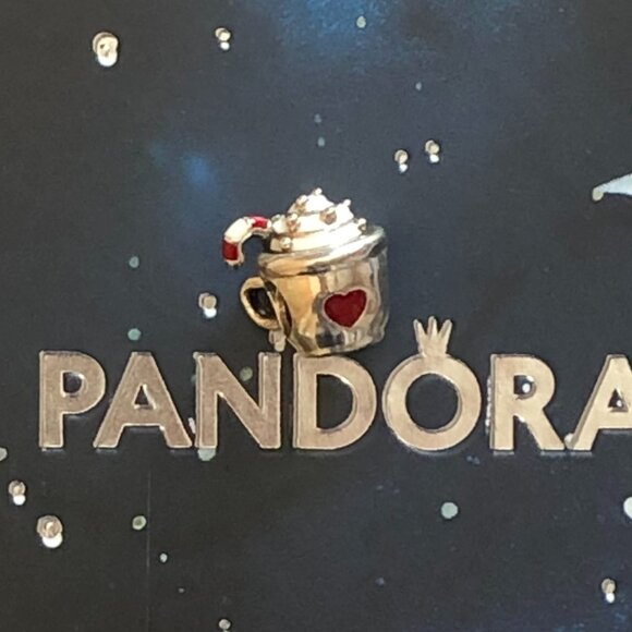 Pandora Cocoa and Candy Cane Charm - Picture 3 of 9